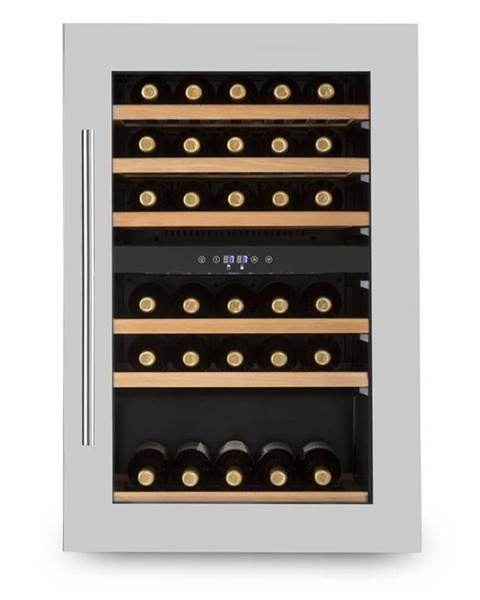 Klarstein Klarstein Vinsider 35D, vestavná chladnička na víno, 128 litrů, 41 lahví na víno, 2 zóny