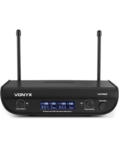 Vonyx WM82C Digital, 2-kanálový systém UHF bezdrátových mikrofonů, headset z ruční mikrofon, 50 m, kufr