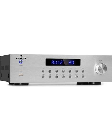 Auna AV2-CD850BT, 4-zónový HiFi stereo zesilovač, 8 x 50 W RMS, bluetooth, USB, stříbrný