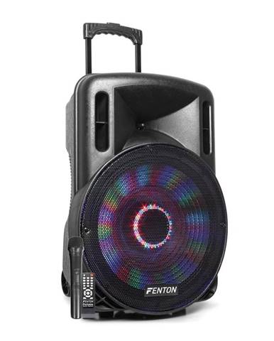 Fenton FT15LED, aktivní reproduktor, 15", 800 W, BT/USB/SD/MP3/AUX, LED, mikrofon, vozíková konstrukce