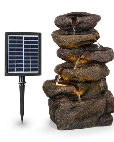Blumfeldt Savona, solární fontána, 2,8 W, polyresin, 5 hod., Akumulátor, LED osvětlení, vzhled kamene