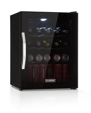 Klarstein Beersafe XL Onyx, chladnička na nápoje, A++, LED, kovové rošty, skleněné dveře
