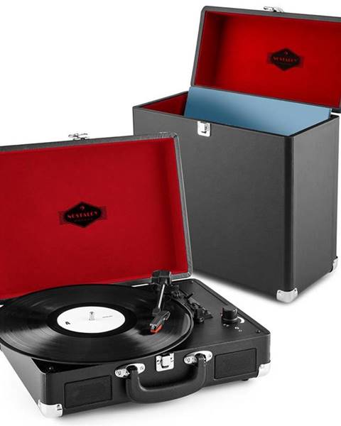 Auna Auna Peggy Sue Record Collector Set black | retro gramofon | kufřík na gramofonové desky