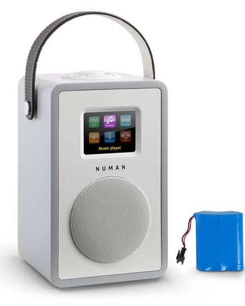 Numan Numan Mini Two Design internetové rádio Wi-Fi DLNA bluetooth FM šedá včetně nabíjecí baterie