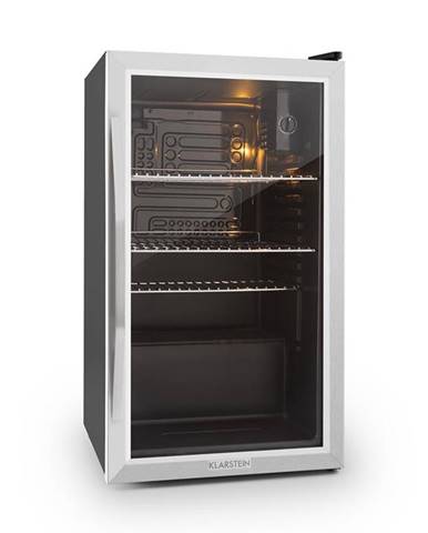 Klarstein Beersafe XXL, chladnička s objemem 85 l, energetická třída C, skleněné dveře, nerezová ocel