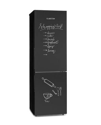 Klarstein Miro XL, chladnička s mrazničkou, 177/74 l, A+, tabulová přední část, černá