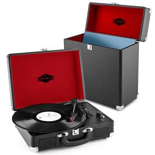 Auna Peggy Sue Record Collector Set black | retro gramofon | kufřík na gramofonové desky