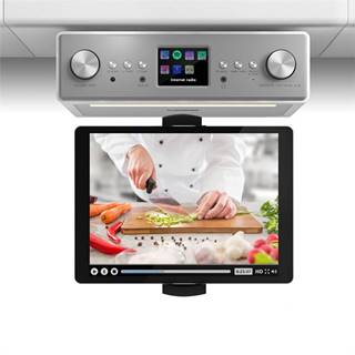 Auna Connect Soundchef, kuchyňské rádio s držákem na tablet, set, DAB +, FM, 2x3 ", bílá