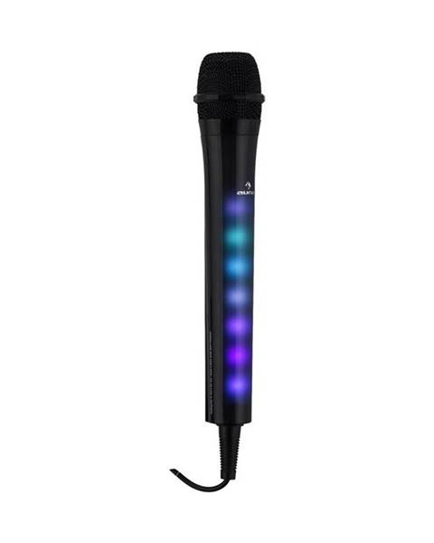 Auna Auna Kara Dazzle karaoke mikrofon s LED světelným efektem, černá barva