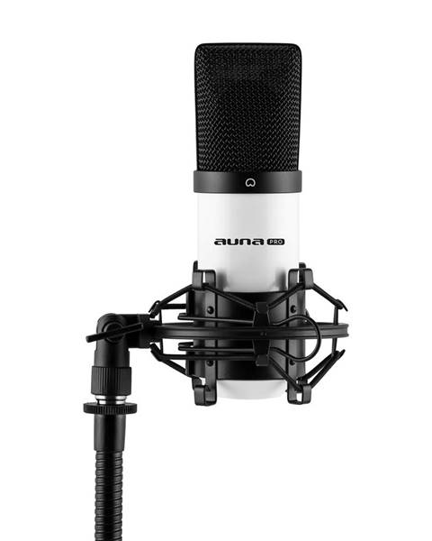 Auna Pro Auna Pro MIC-900WH, bílý kondenzátorový mikrofon, kardioidní, studiový, USB