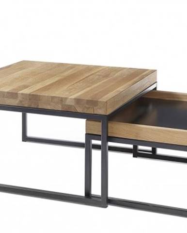 Konfereční stolek - dřevěný konferenční stolek dorset - set 2 kusů