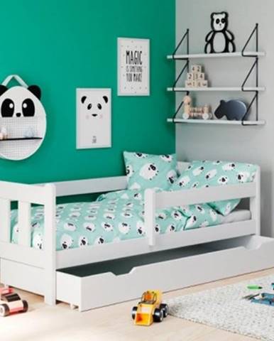 Dětská postel tommy 80x160, borovice bílá, úp, bez matrace