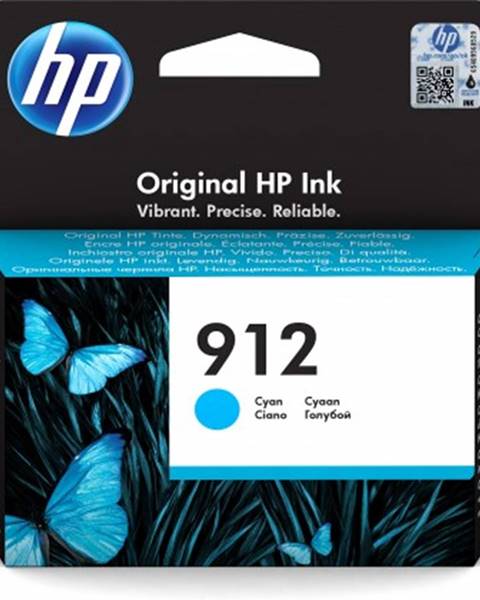 HP Náplně a tonery - originální cartridge hp 3yl77ae, 912, modrá