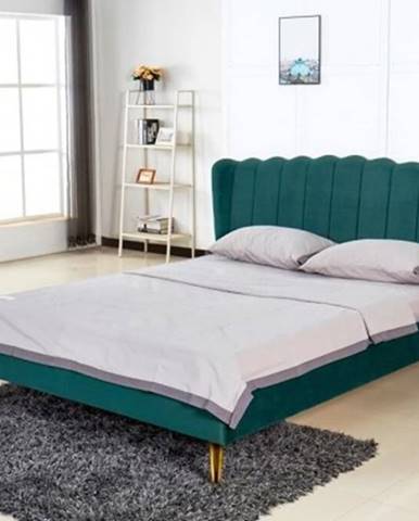 čalouněná postel florence 160x200, zelená, včetně roštu