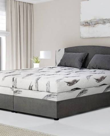 čalouněná postel kappa 180x200, šedá, vč. matrace, roštu a úp