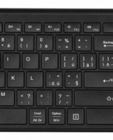 Bezdrátová klávesnice klávesnice powerton ultraslim, cz/sk, bezdrátová, černá