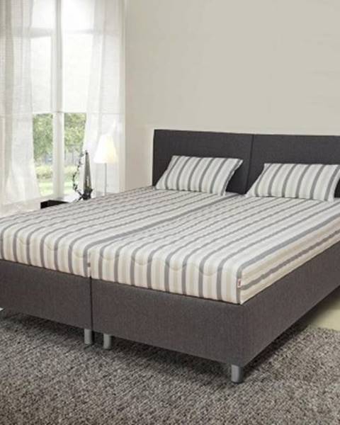 Nábytek Pohoda Čalouněná postel Colorado 180x200, šedá, vč. matrace, roštu a úp