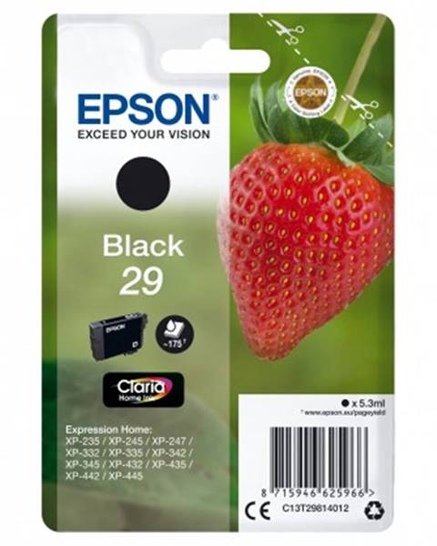 Epson Epson originální ink C13T29814012, T29, black, 5,3ml