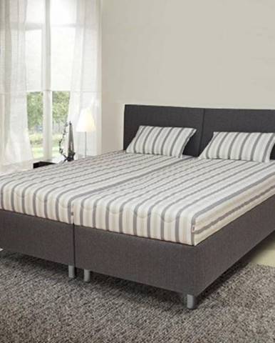 čalouněná postel colorado 180x200, šedá, vč. matrace, roštu a úp