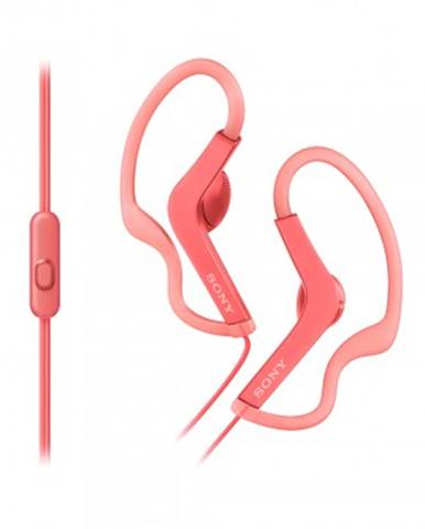 Špuntová sluchátka sony sluchátka active, handsfree, růžové, mdras210app.ce7