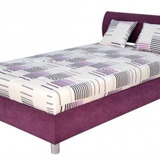 čalouněná postel george 120x200, fialová, vč. matrace a úp