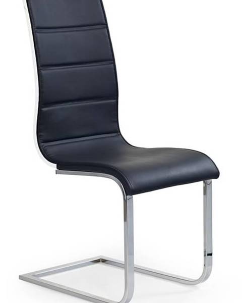 Halmar Halmar Jídelní židle K104, černá/bílá, eko kůže