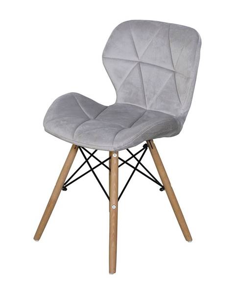 IDEA Nábytek Jídelní židle ALFA šedý samet
