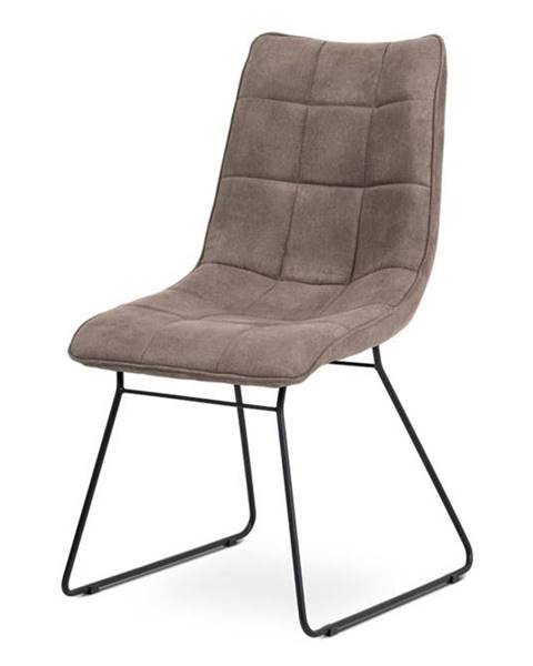 Jídelní židle DCH-414 LAN3, lanýžová látka/černý kov