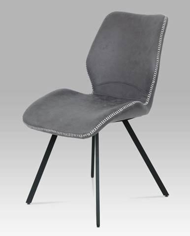 Jídelní židle HC-440 GREY3, šedá látka vintage/kov černý