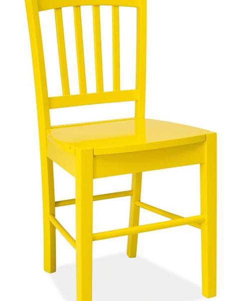 Smartshop Jídelní dřevěná židle CD-57, žlutá