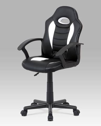 Dětská kancelářská židle KA-V107 WT, bílá/černá