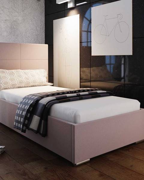Smartshop Čalouněná postel SOFIE 4 80X200 cm, růžová látka