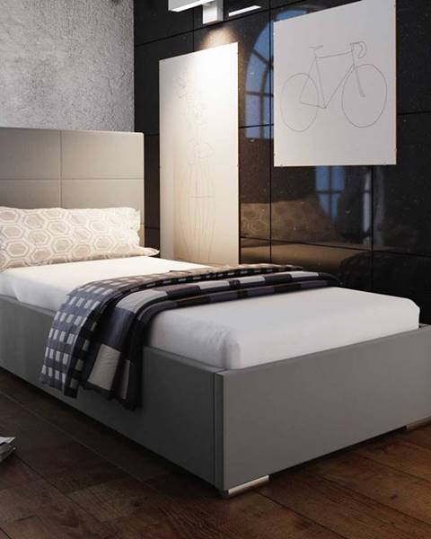 Smartshop Čalouněná postel SOFIE 4 90x200 cm, béžová látka