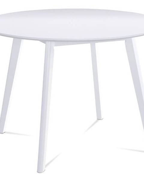 Smartshop Kulatý jídelní stůl pr. 106 cm, bílá matná MDF deska, tloušťka 18mm AUT-007 WT