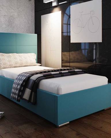 Čalouněná postel SOFIE 4 80X200 cm, modrá látka