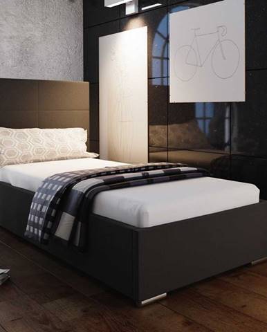 Čalouněná postel SOFIE 4 90x200 cm, černá látka
