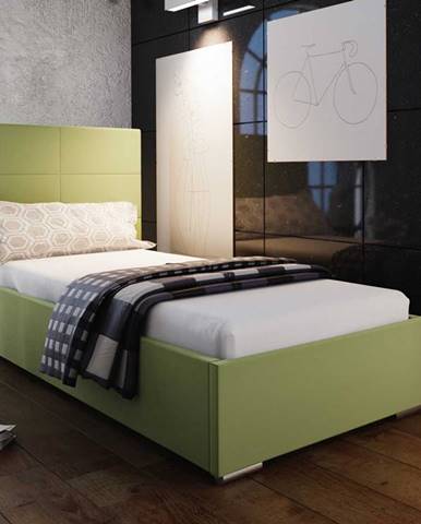 Čalouněná postel SOFIE 4 90x200 cm, zelená látka