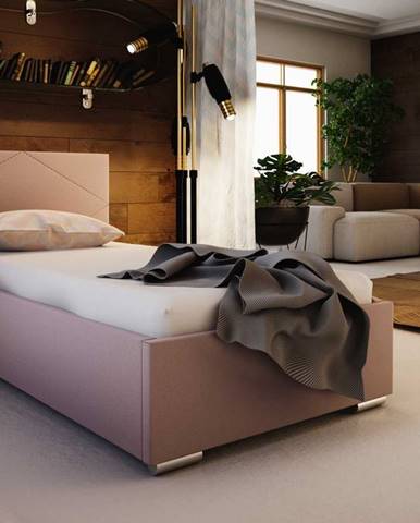 Čalouněná postel SOFIE 5 90x200 cm, růžová látka