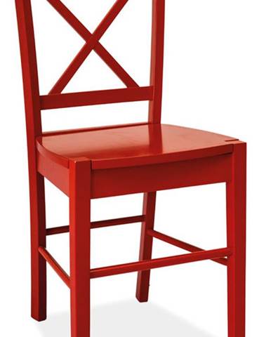 Jídelní dřevěná židle CD-56, červená