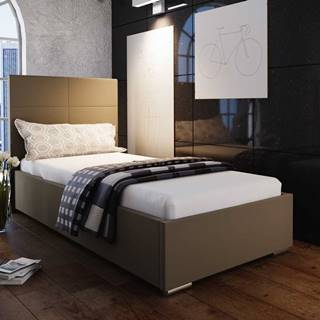 Čalouněná postel SOFIE 4 80X200 cm, hnědá látka