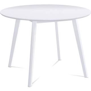 Kulatý jídelní stůl pr. 106 cm, bílá matná MDF deska, tloušťka 18mm AUT-007 WT