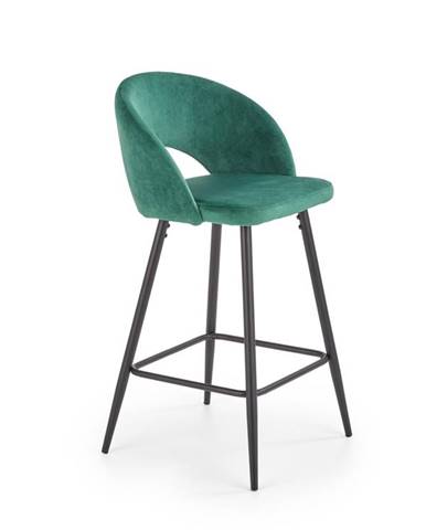 Barová židle H-96, tmavě zelená
