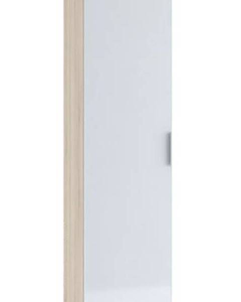 Smartshop Šatní skříň 1-dveřová TERRA, sonoma/bílá lesk (TERRA SK821-D4 SKŘÍŇ 1D sonoma+bílý lesk 3D)