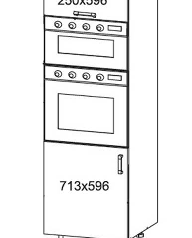 IRIS vysoká skříň DPS60/207O levá, korpus wenge, dvířka ferro