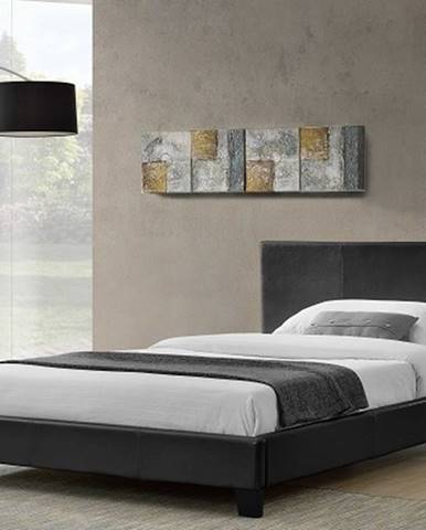 NADIRA čalouněná postel s roštem 180x200 cm, černá