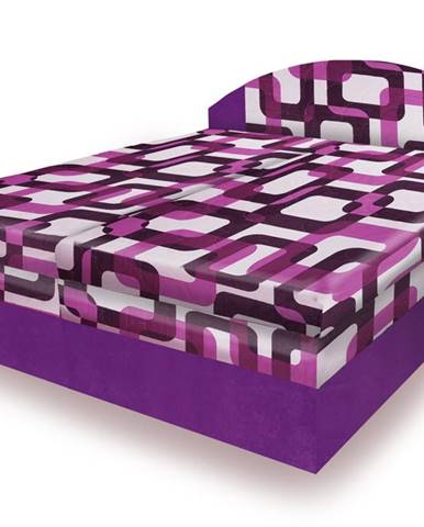 Polohovací čalouněná postel VESNA 180x200 cm, fialová látka