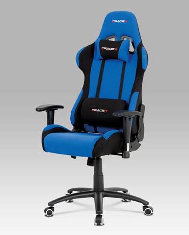 Kancelářská židle KA-F01 BLUE, modrá/černá