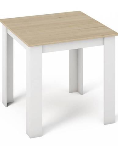 Jídelní stůl KONGO 80x80, sonoma/bílá
