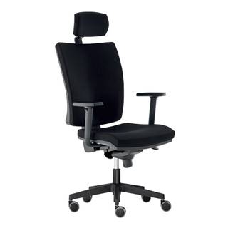 Kancelářská židle LARA VIP s podhlavníkem, černá