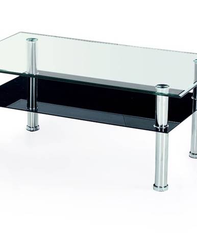 Konferenční stolek YOLANDA, kov/sklo